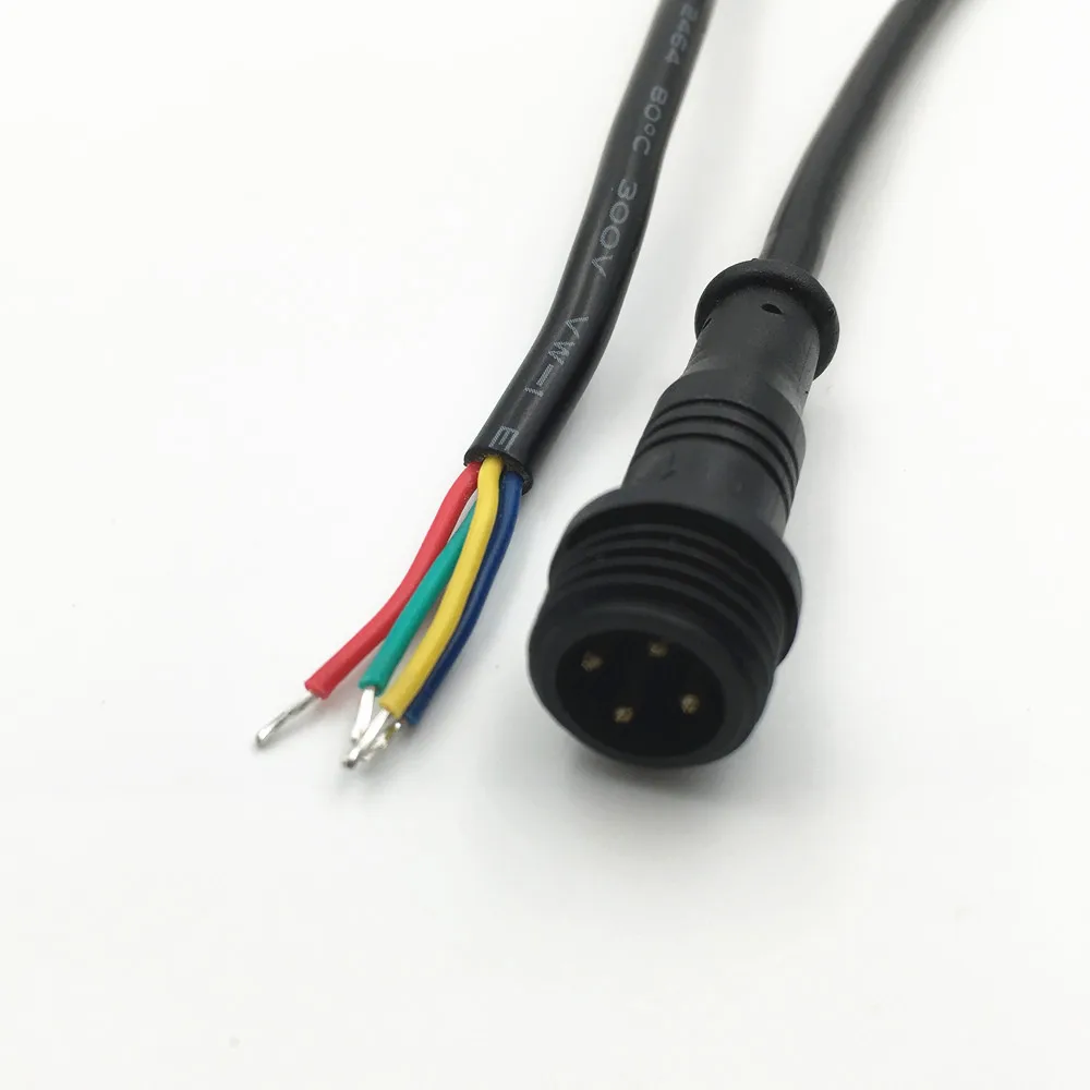 1 пара водонепроницаемый кабель M12 2 3 4 5 Pin IP65 штекер для светодиодных лент типа