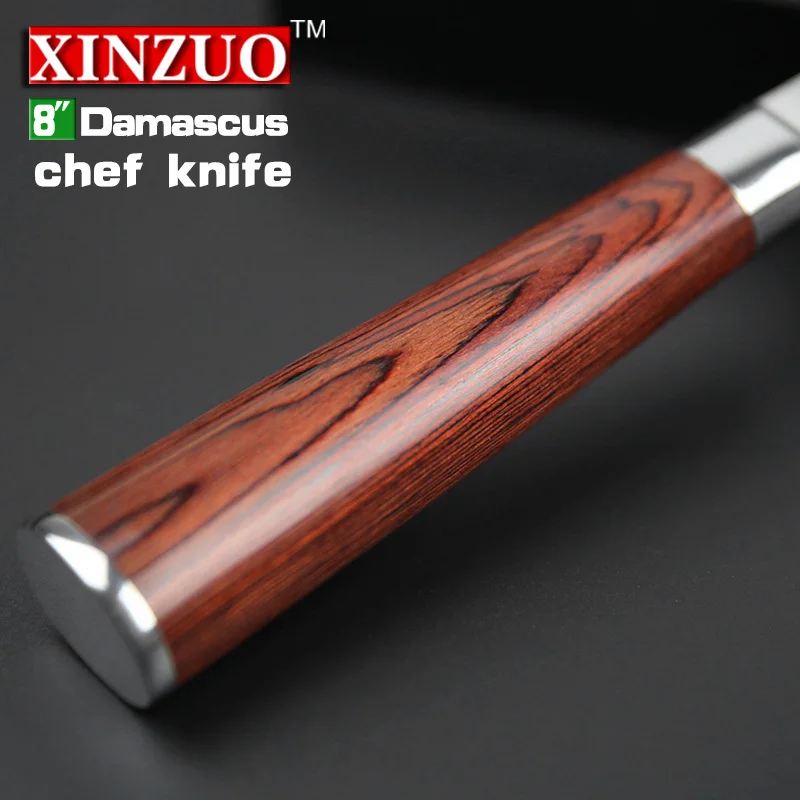 XIZNUO 8 &quotдюймов шеф повара ножи 73 слоев японский VG 10 Дамаск кованые нержавеющая