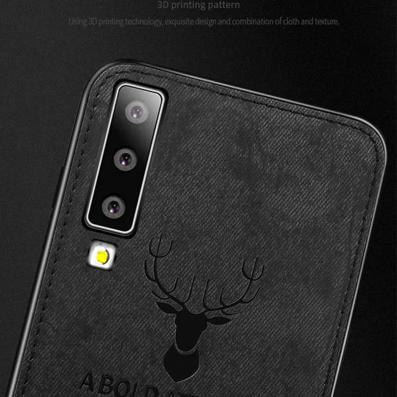 Тканевый чехол для samsung Galaxy S10 S10e e S9 S8 A7 A9 J4 J6 A6 A8 плюс Note 9 8 S7 край Холст Кожа Мягкий силиконовый чехол-накладка олень