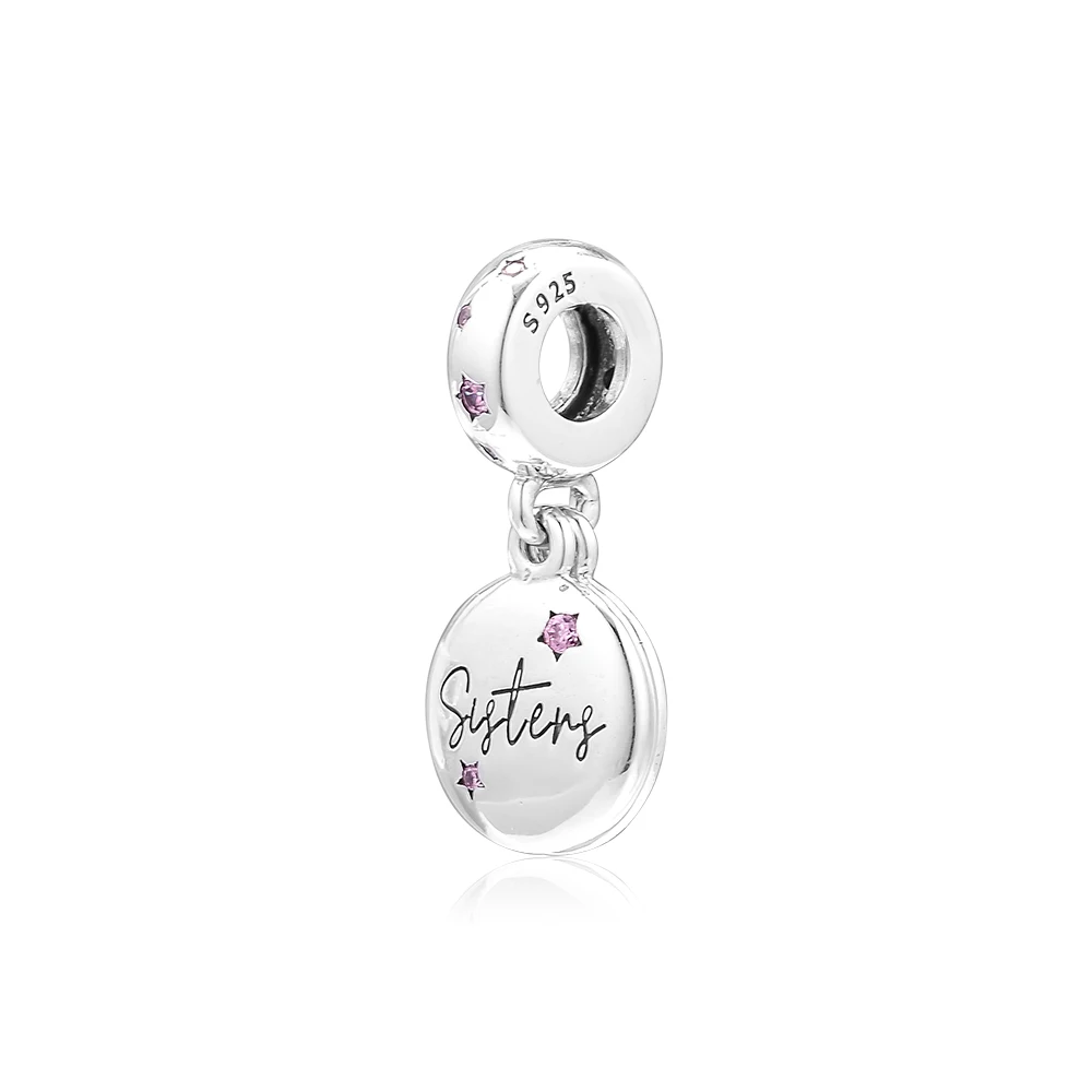 

CKK Silver 925 Jewelry Fits Pandora Bracelets Forever Sisters Dangle Charm Mother's Day Beads Original Sterling Silver Making