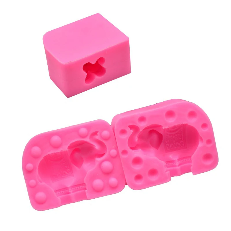 3D форма слона силиконовые помадные формы не липкие Diy конфеты шоколадные мыло