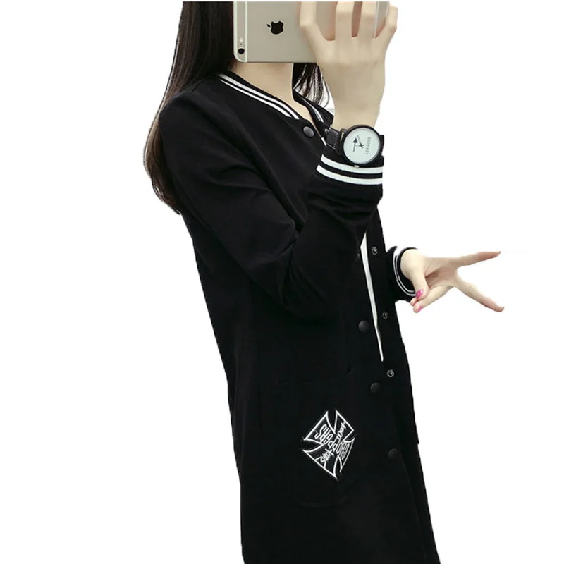 Женская Повседневная куртка базовая хлопковая средней длины с принтом Y373