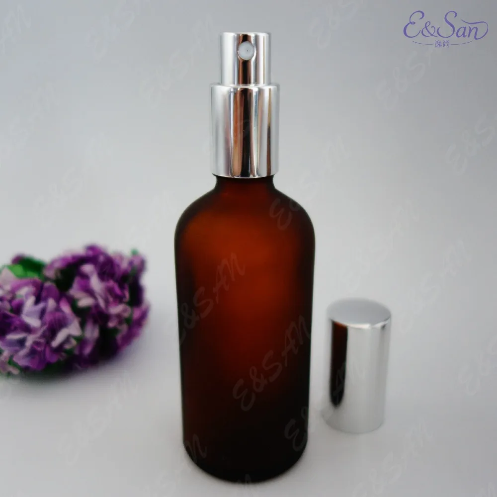 VP08M-100ML большой коричневый цвет круглая глазурь флакон для духов стеклянная