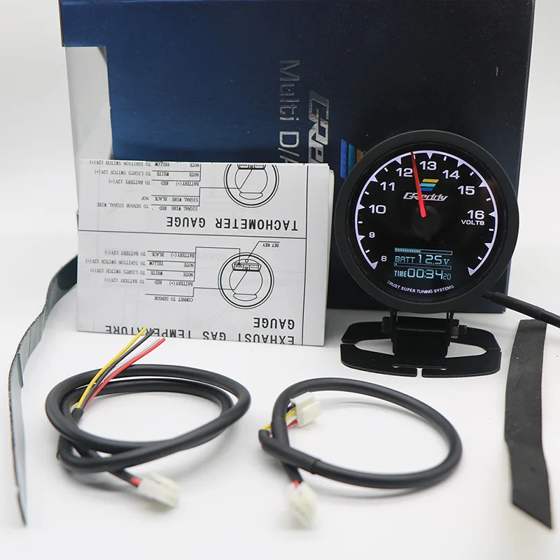GReddi мульти D/A lcd цифровой дисплей Turbo Boost автомобильный измерительный прибор 2,5 дюймов 60 мм 7 цветов в 1 гоночный метр