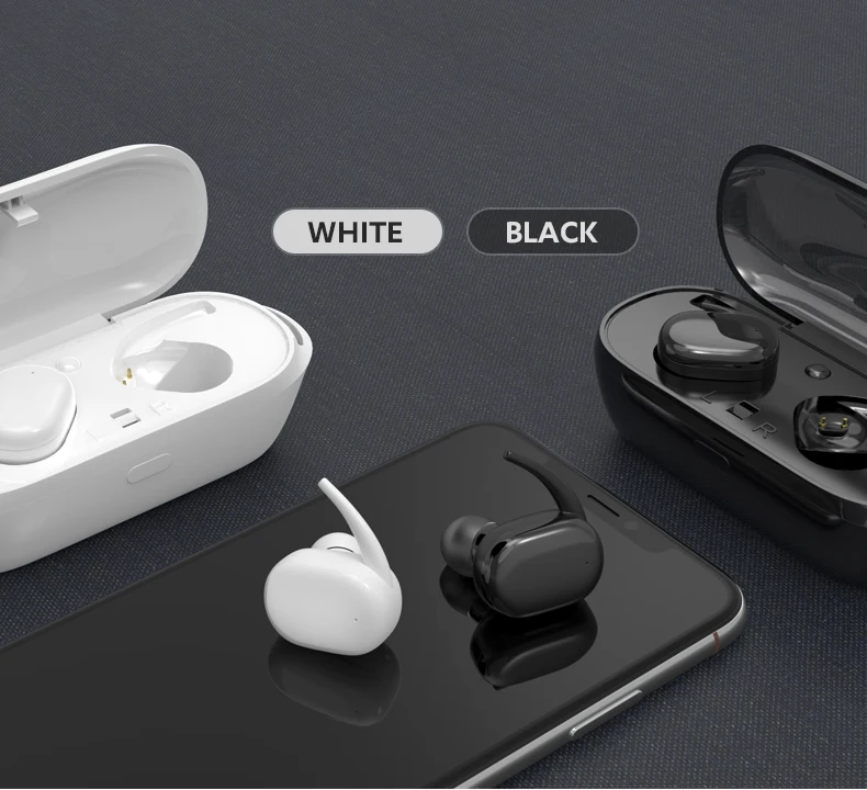 Сенсорный экран работают наушники-вкладыши TWS Bluetooth наушники V5.0 Двойной Наушники Стерео звонки воспроизведения музыки Беспроводной гарнитура с Портативный зарядный чехол