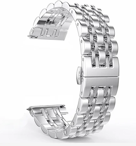 Для huawei Watch GT 22 мм металлический ремешок из нержавеющей стали Замена для samsung Galaxy Watch 46 мм браслет ремешок для AMAZFIT - Цвет ремешка: Silver