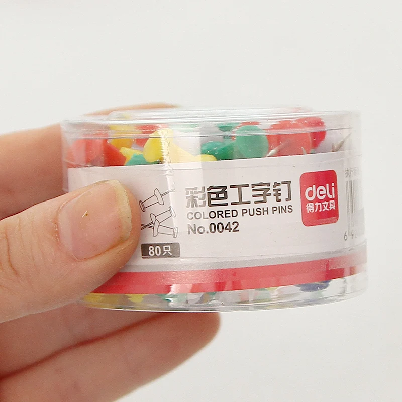 80 шт Стандартный пуш ап коробка для булавок Набор Мини Цветной булавка карты