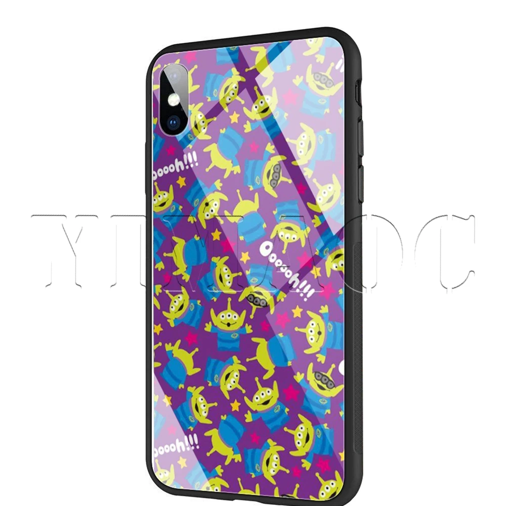 TG6 Чехол YIMAOC Toy Story piza Planet из закаленного стекла для iPhone 11 Pro XS MAX XR X 8 7 6 6S Plus - Цвет: TG6