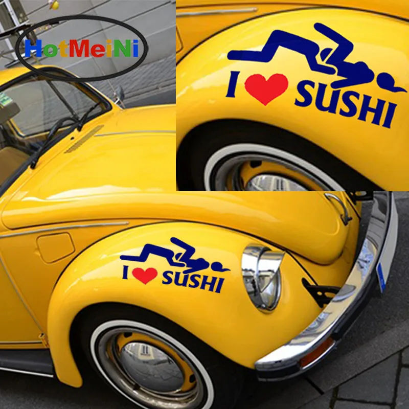 HotMeiNi 12*6 см автомобильный Стайлинг I Love Sushi Автомобильная наклейка s Window