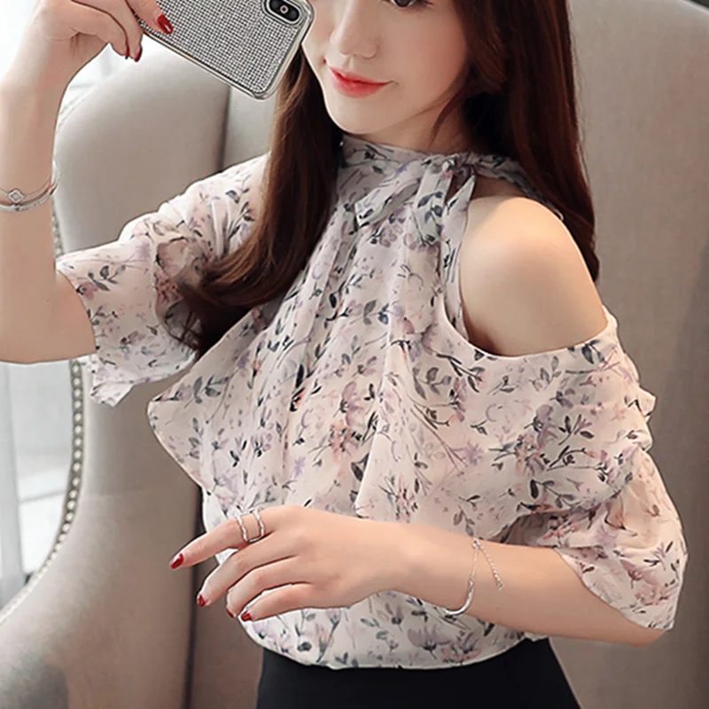 2019 летняя модная женская блузка и топ с короткими рукавами-бабочками круглым