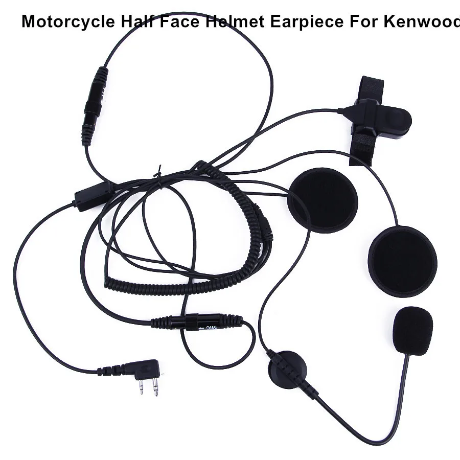 Baofeng Radio 2Pin PTT Motorcycle Helmet Headset for two way radio kenwood CB Ham Radio Baofeng Quansheng Walkie Talkie Earphone