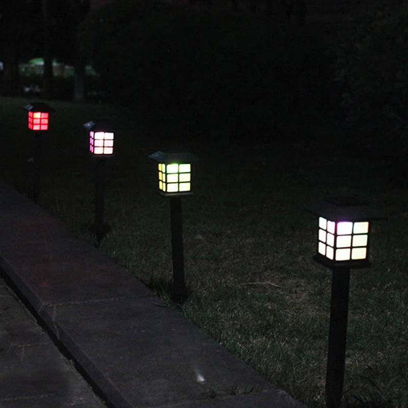 2 шт./лот Солнечный фонарь газон наружные лампы садовый на солнечных батареях