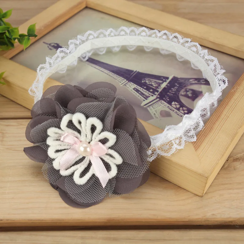 Лента для волос с цветами малышей бант девочек повязка аксессуары