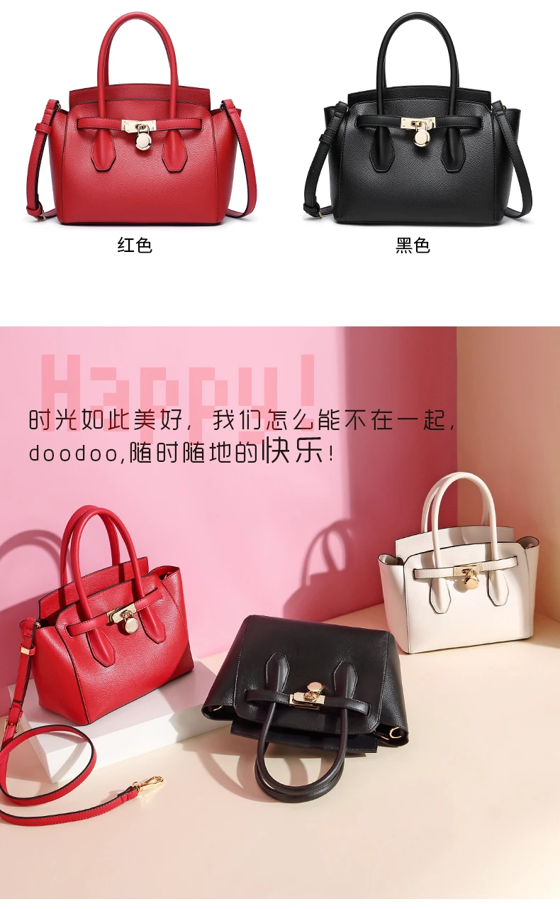 DOODOO Women Handbag Tote Bag Female Shoulder Crossbody Bags Ladies Artificial Leather Top-handle Bag Newest Messenger Bag