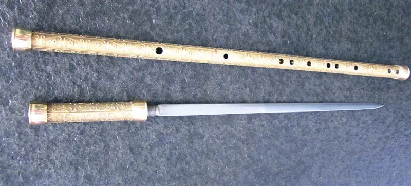 Флейта из латуни C Ключ+ меч Тай Чи Бодибилдинг Flauta xiaoreverse Flutemusical инструменты Профессиональное оружие самообороны