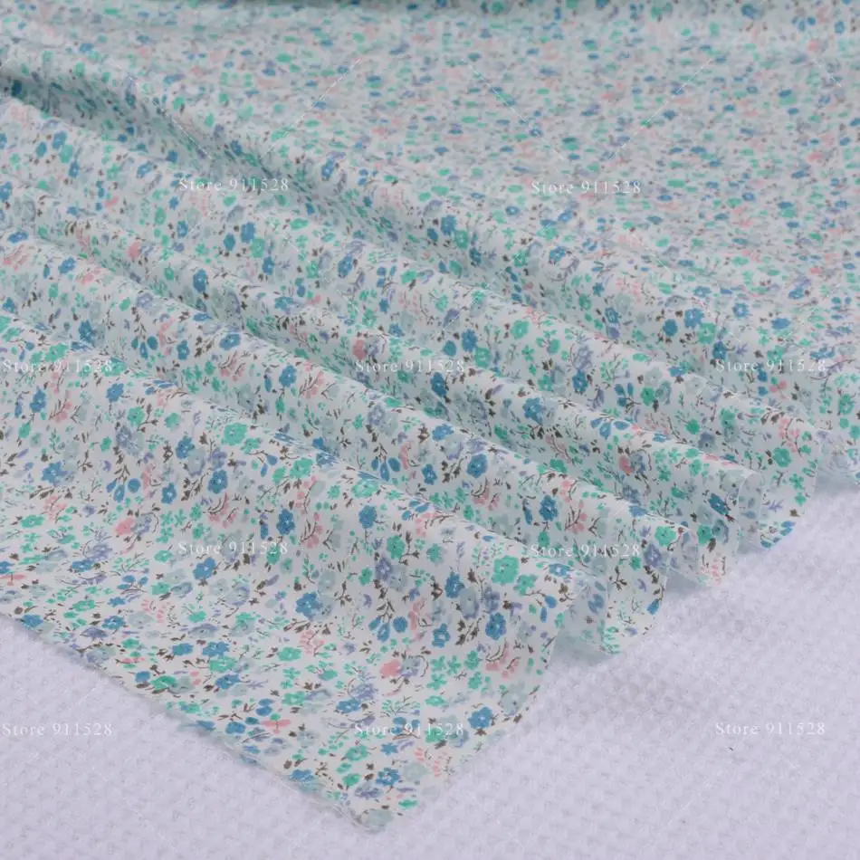36 Small Flowers Printed 100% Cotton Floral Poplin Fabric for Dress Shirts Patchwork Quilting Cloth Sewing Tissue 145cm 57inch | Дом и сад