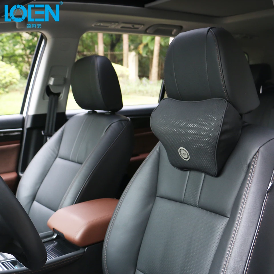LOEN кожа авто автокресло подушка для шеи подголовник пены памяти подушки