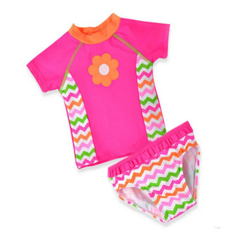 Детский купальник рубашка + штаны 2 предмета пляжная одежда для младенцев бикини