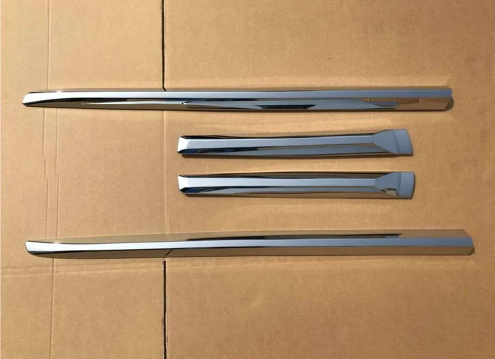 MONTFORD подходит для Toyota Land Cruiser Prado FJ150 FJ 150 ABS Chrome Боковая дверь средства ухода за кожей под давлением крышка планки 4 шт./компл. автомобильные аксессуары