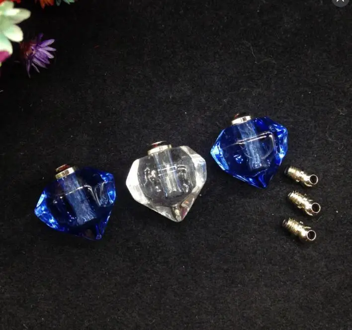 5 шт./лот цветные трендовые милые хрустальные маленькие флаконы в форме сердца