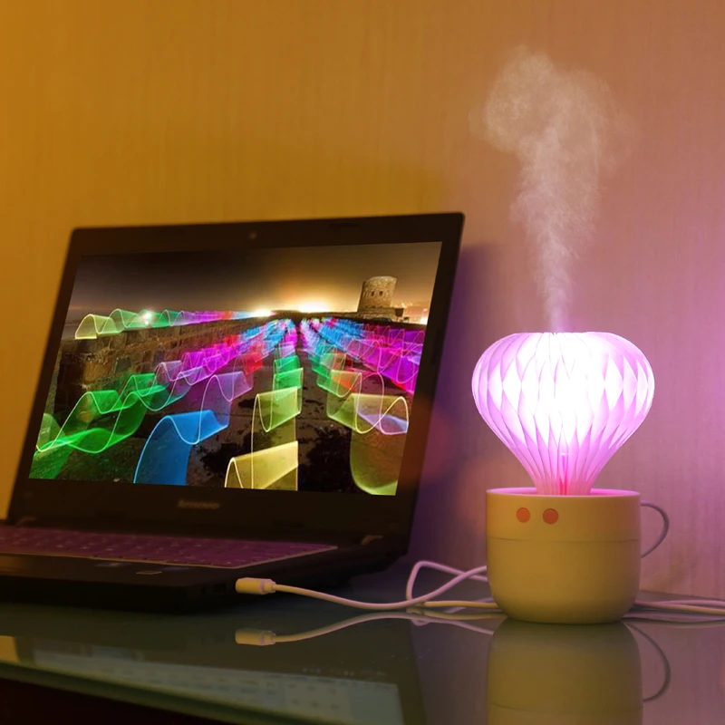 Кактус увлажнитель воздуха ультразвуковой Humidificador с ночной свет ароматерапия