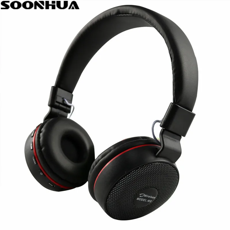 SOONHUA эластичный FM беспроводной Bluetooth 4,2 наушники водостойкие гарнитура стерео игровые поддержка TF светодио дный LED голос управление