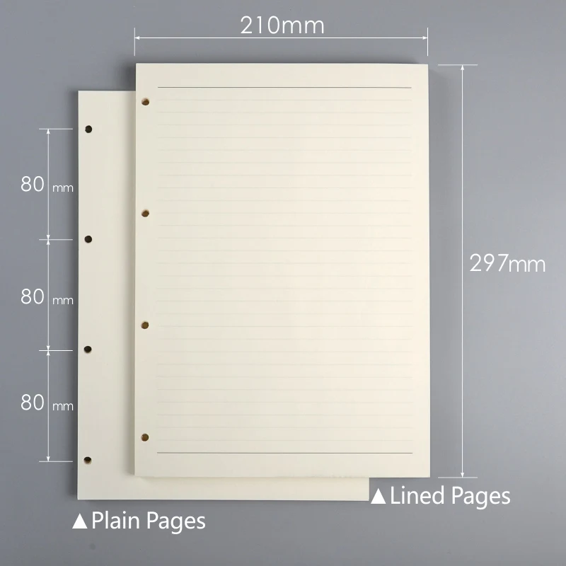 Заполняющая бумага A4 с 4 отверстиями Органайзер внутренняя s образные страницы