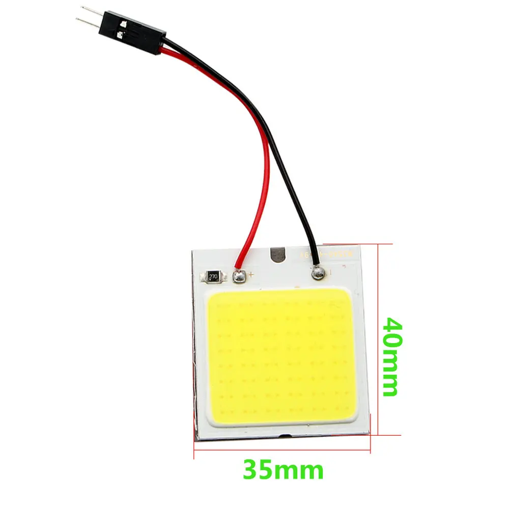 YM E-Bright 10 шт. Автомобильный светодиодный 48 SMD COB 48LED 12 В DC 480 люмен с T10 + разъем Festoon