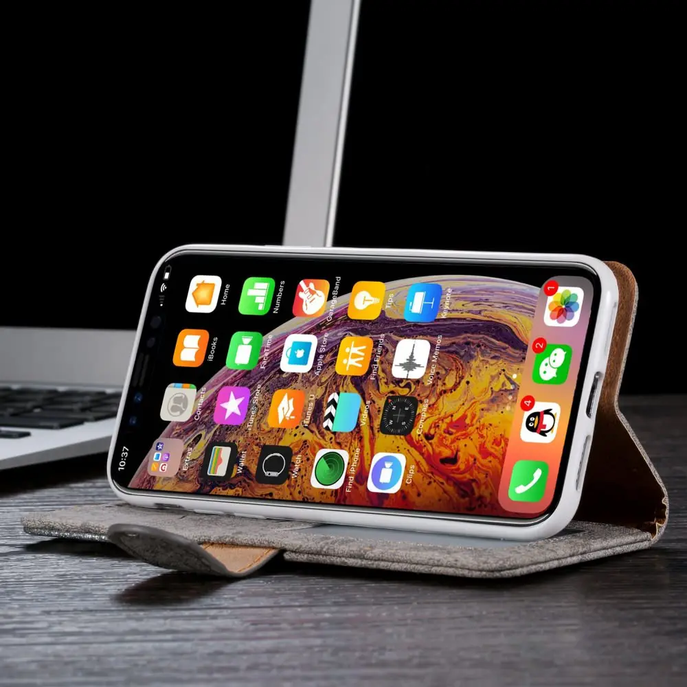Роскошный блестящий кошелек-чехол для телефона для iPhone Xr X Xs 11 Pro Max для 7 Plus 8 6S 6 5 5S SE женский милый откидной Магнитный бампер-Чехол