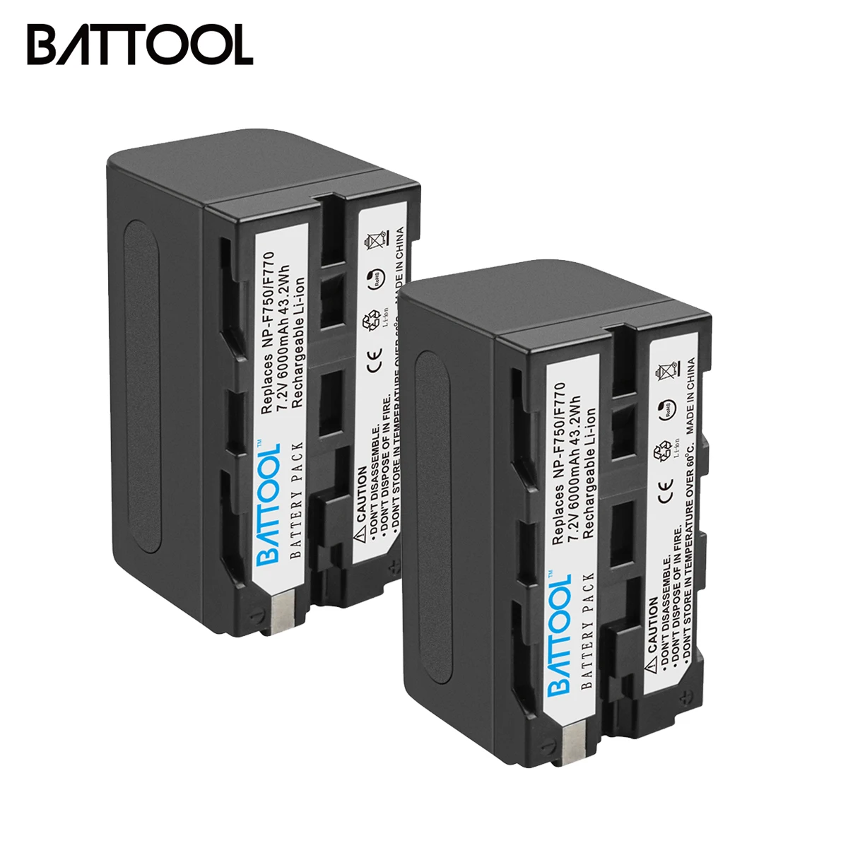Bonacell 6000 мА/ч, NP-F770 NP-F750 NP F770 np f750 NPF770 750 батареи для sony NP-F550 NP-F770 NP-F750 F960 F970 L50 - Цвет: 2 Pack Battery