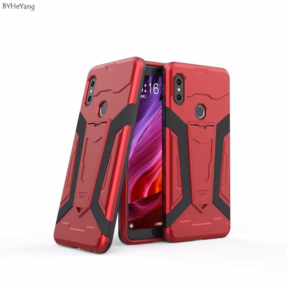 BYHeYang Hybrid TPU Armor Silicone Rubber Case For Xiaomi Redmi Note 5 Pro Hard Back Cover On global version |