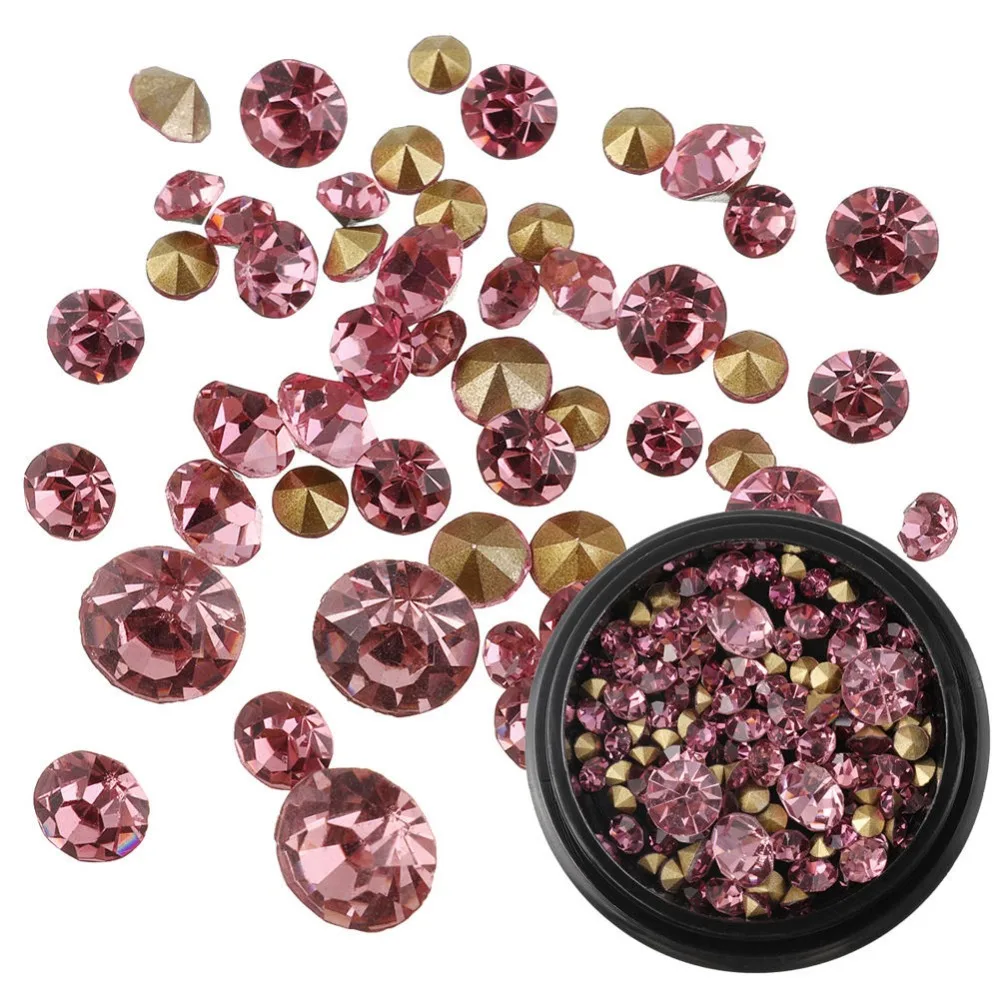 Украшения для дизайна ногтей Стразы украшения алмазные красный фиолетовый