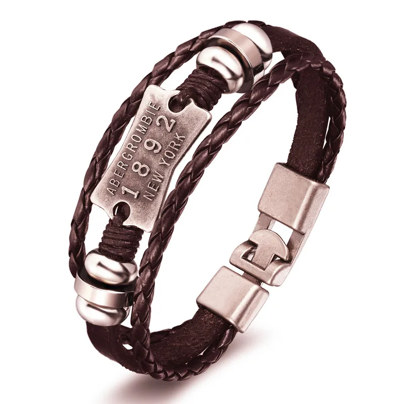 Mens Womens Strands Leather Friendship Bracelet Lucky Spade Straight 1892 Poker Handmade Charm Jewelry Accessories | Украшения и