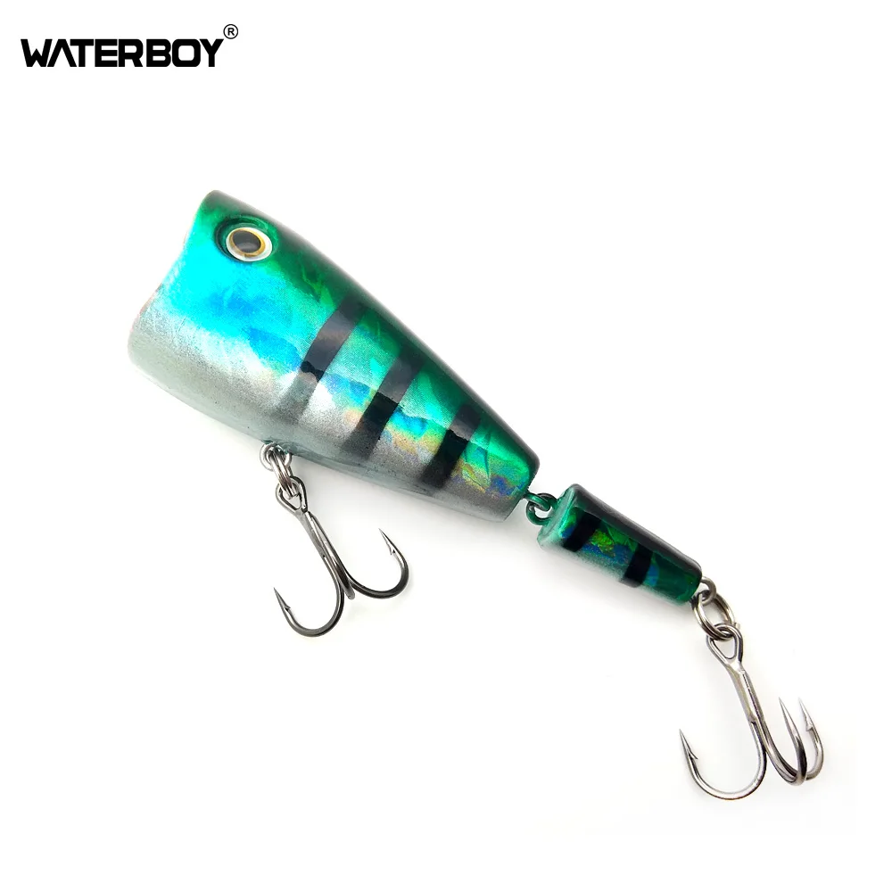 WATERBOY TW Topwater Поппер для рыбалки наживка с каблуком 7 см 5 г привлекательный Popping