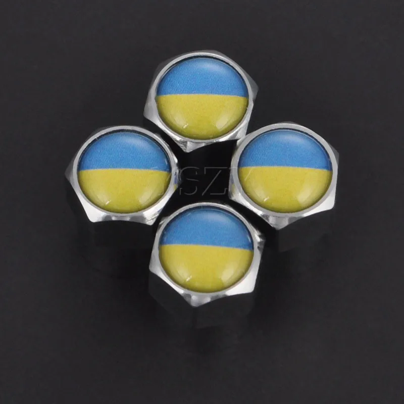 Крышки клапанов автомобильных шин с украинским флагом воздушные колпачки для