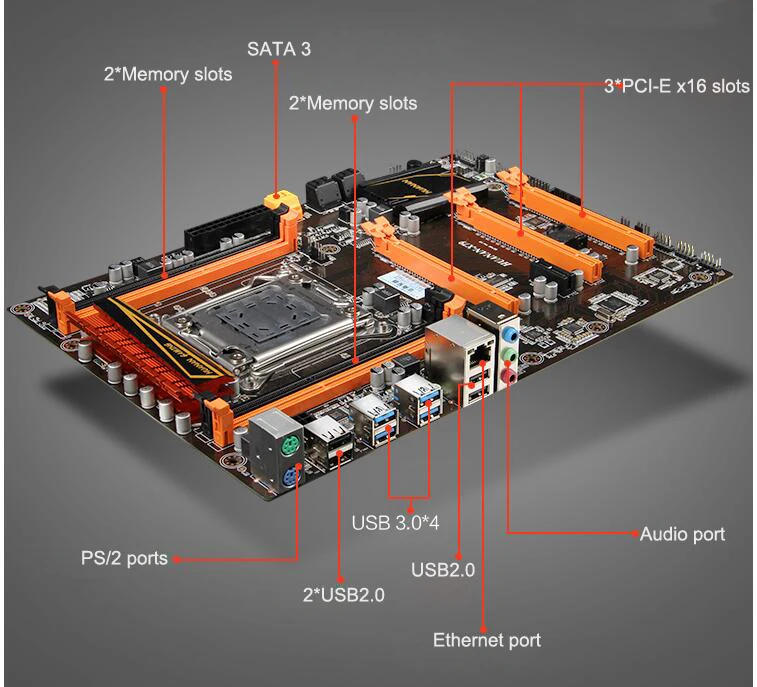 Новое поступление huanan X79 deluxe игровой материнской платы Процессор Оперативная