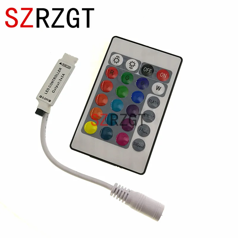 Dc12в мини 24key пульт дистанционного управления ИК RGB RGBW Светодиодная лента DC 12 V 24 Key