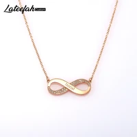lateefah custom name stainless steel zircon custom couple necklace personalized infinity pendant necklaces for women as a gifts