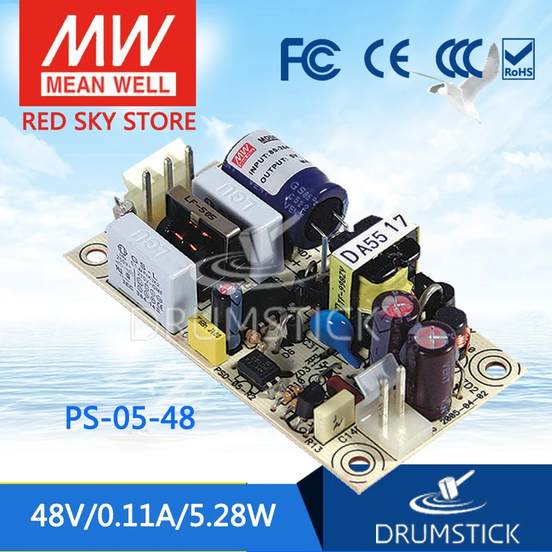 

prosperity MEAN WELL PS-05-48 48V 0.11A meanwell PS-05 48V 5.28W Single Output Switching Power Supply