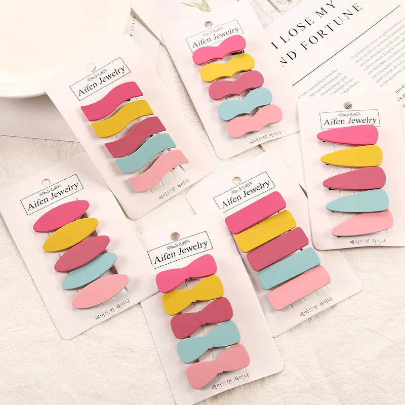 5 шт./карточка модные новые женские заколки для волос Детские Красочные корейские