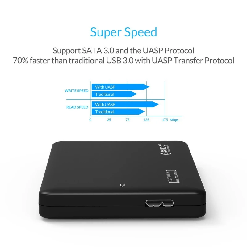 Корпус для жесткого диска ORICO 2599US3 Sata к USB 3 0 HDD Case Tool Free 7 мм/9 5 мм 2 дюйма и SSD до ТБ