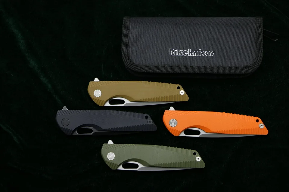 Складной нож Rike RK802G Flipper 154 см Сталь G10 титановая ручка карманный тактический