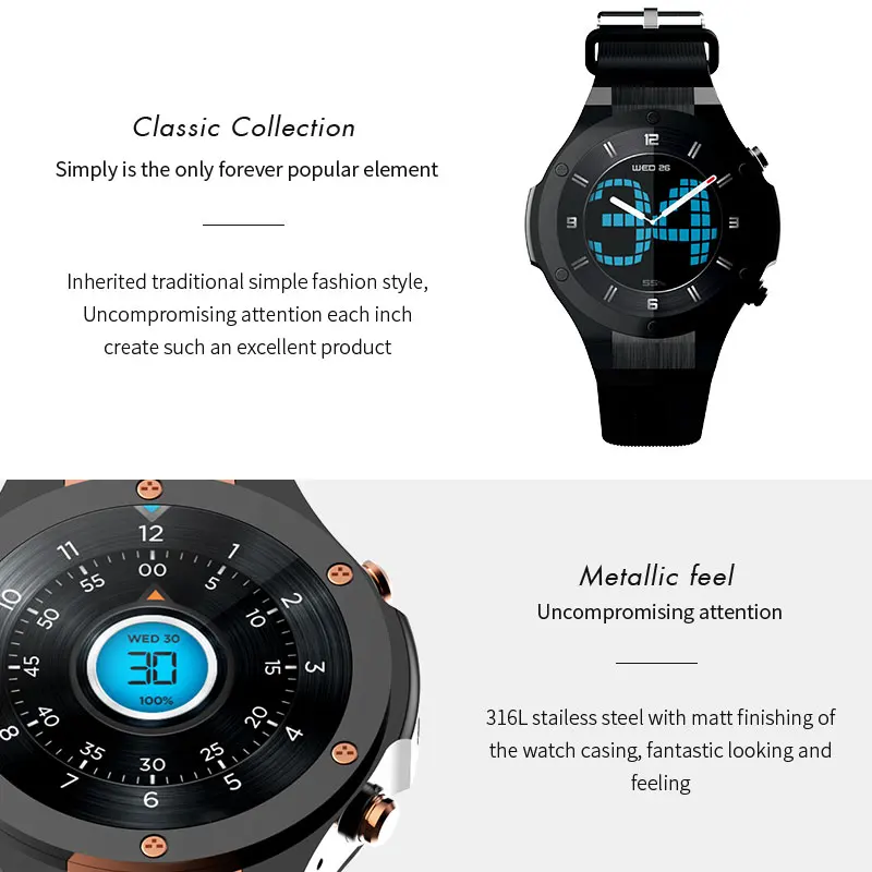 Смарт часы Smartch H2 MTK6582 IP68 Водонепроницаемый 1 39 дюймов 400*400 gps Wifi 3g монитор
