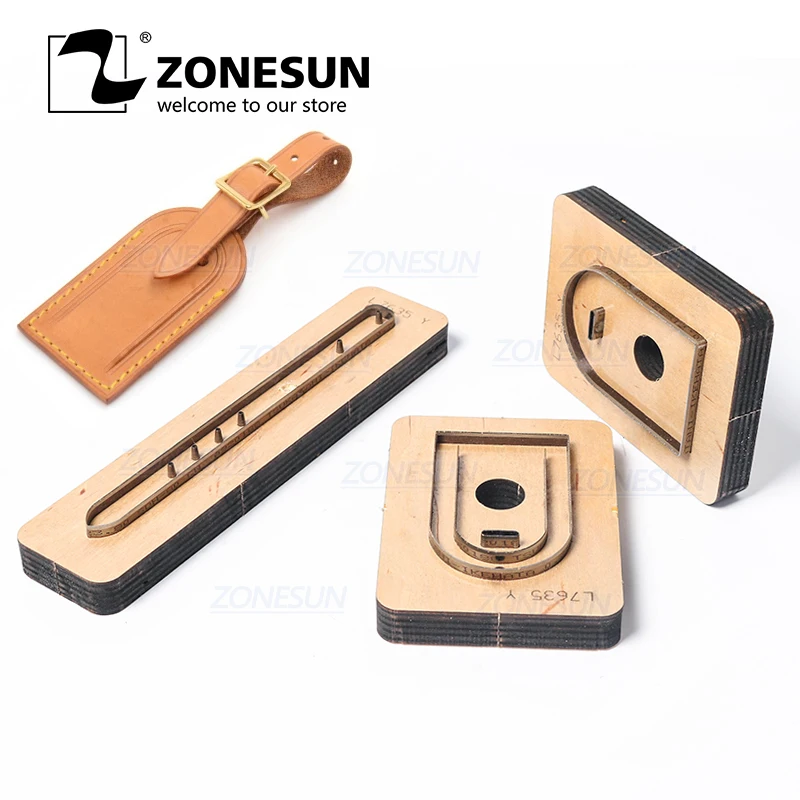 ZONESUN изготовленные на заказ кожаные высечки для ручной работы бирка багажа DIY