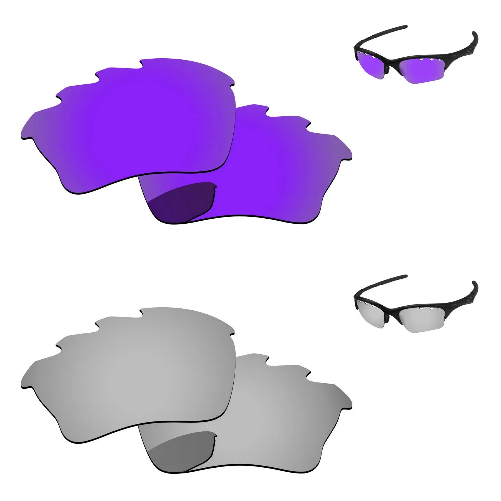 

Серебристые и фиолетовые 2 пары зеркальные поляризованные Сменные линзы для полукуртки XLJ вентилируемые солнцезащитные очки 100% защита от UVA...