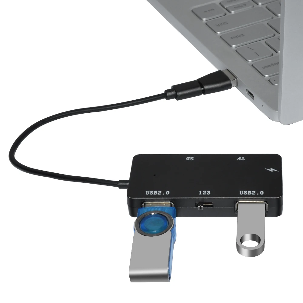DeepFox 2 порты и разъёмы USB 2,0 Multi HUB Splitter расширения OTG зарядки концентратор адаптер SD/TF Card Reader для ноутбука Настольный ПК