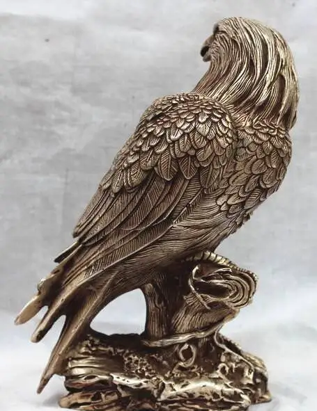 Свирепые китайские Серебристые фигурки Hawk Eagle Bird Arabia статуя|Статуи и скульптуры| |