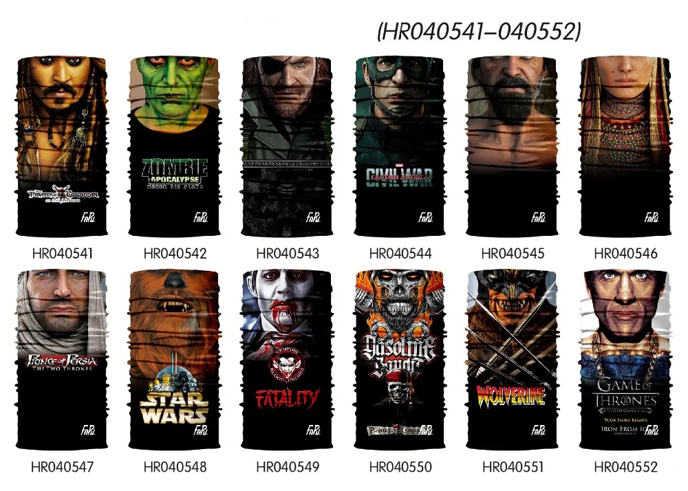 3D бесшовная бандана Marvel шарфы Бэтмен маска для лица Мстители Warcraft повязка на шею труба Буффе наружная Балаклава на Хэллоуин