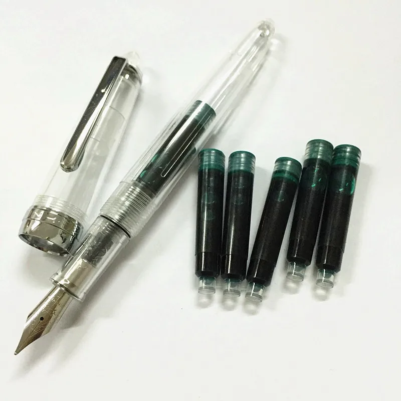 Ручка перьевая прозрачная 0 5 мм с чернилами|fountain pen|quality fountain penstransparent pen |