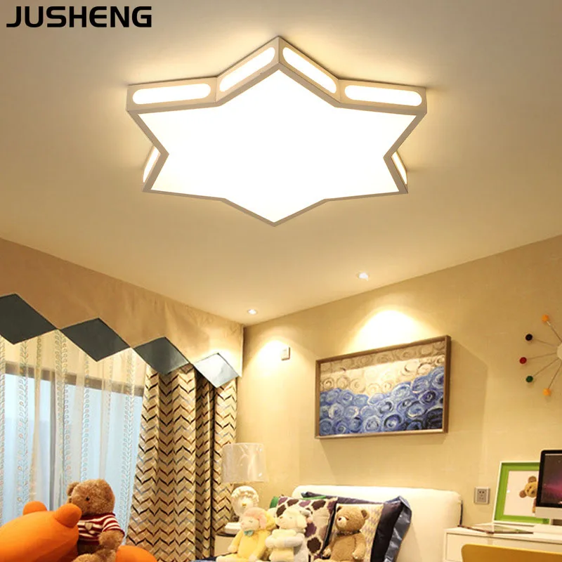 JUSHENG Ceiling light LED 32W 48W living room dining bedroom kitchen five-star shade acrylic lamps | Освещение